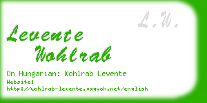 levente wohlrab business card